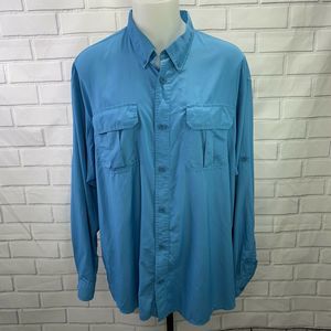 Duluth Men's Blue Nylon Shirt Size 2XL